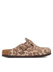 Birkenstock Klapki Boston Print 1033324 Brązowy. Brązowe klapki damskie Birkenstock, bez wzorów, ze skóry, bez obcasa, bez zapięcia. Za 764.99 zł.
