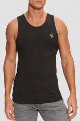 GUESS Czarna męska podkoszulka 2 Pack, Rozmiar L. Czarne t-shirty męskie Guess, l, z aplikacjami, bez kołnierzyka, bez ramiączek. W wyprzedaży za 99.99 zł.