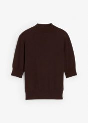 Sweter z golfem z miękką wełną. Czarne swetry nierozpinane damskie bonprix, na jesień, bez wzorów, ze skóry, bez kołnierzyka, bez ramiączek. Za 219.99 zł.