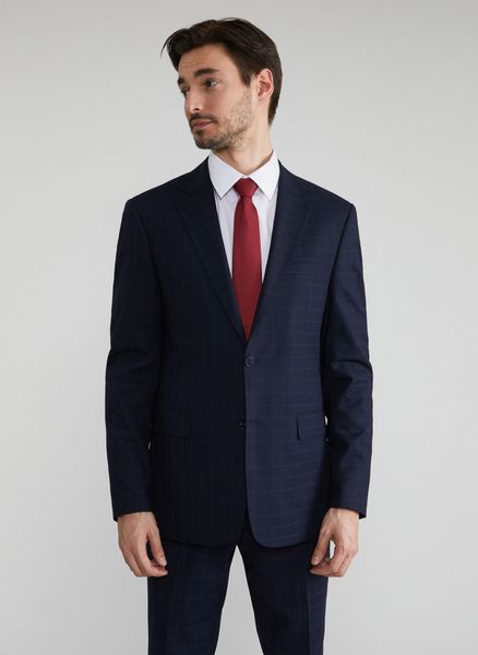 PAKO LORENTE – Granatowa marynarka garniturowa P22SF-3G-013-G-S. Garnitury męskie Pako Lorente, s, bez wzorów, z elastanu, bez kołnierzyka, bez ramiączek. Za 299.99 zł.