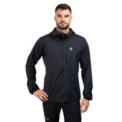 Kurtka softshell męska Black Diamond Alpine Start Hoody. Czarne kurtki męskie Black Diamond, m, bez wzorów, z softshellu, sportowe, bez kaptura. Za 609.88 zł.