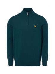 Lyle & Scott sweter z cienkiej dzianiny Mężczyźni Bawełna zielony, M. Zielone swetry męskie Lyle & Scott, m, bez wzorów, z bawełny, klasyczne, bez kołnierzyka, bez ramiączek. Za 229.95 zł.