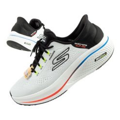 Buty sportowe wygodne SLIP-INS męskie Skechers Go Run. Białe buty sportowe męskie Skechers, bez wzorów, bez zapięcia. Za 348.00 zł.