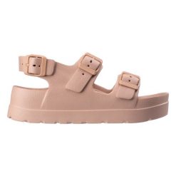 Sandały damskie Martes Naze Wo's - ciemnobeżowe, Rozmiar buta 38. Brązowe sandały damskie MARTES, bez wzorów, z materiału, bez obcasa, bez zapięcia. Za 54.99 zł.