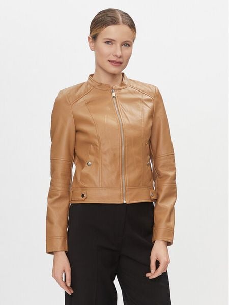 Vero Moda Kurtka z imitacji skóry Love 10300241 Brązowy Regular Fit. Brązowe kurtki damskie Vero Moda, xs, bez wzorów, ze skóry, bez kaptura. Za 109.99 zł.