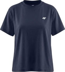 4f Koszulka damska 4F F3310 granatowa 4FWMM00TTSHF3310 31S M. Bluzki damskie 4F, m, bez wzorów, bez kołnierzyka, bez ramiączek. Za 53.89 zł.