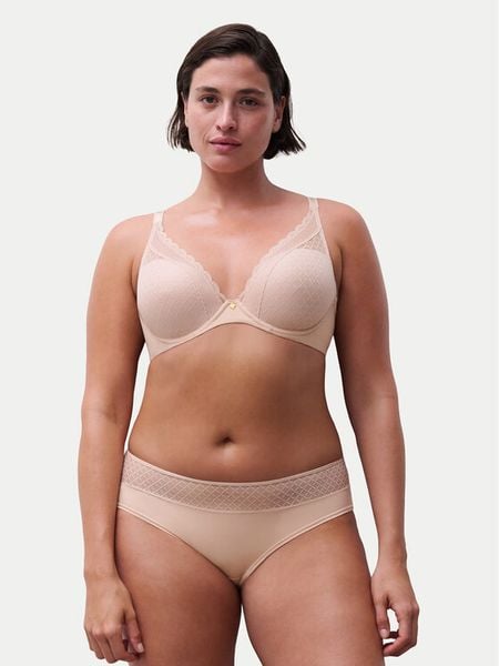 Chantelle Biustonosz z fiszbiną Norah Chic C16MNA Różowy. Czerwone biustonosze Chantelle, bez wzorów, z syntetyku. Za 199.99 zł.