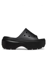 Crocs Klapki Stomp Slide 209346 Czarny. Czarne klapki damskie Crocs, bez wzorów, z tworzywa sztucznego, bez obcasa, bez zapięcia. Za 279.99 zł.