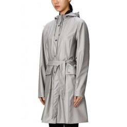 Kurtka RAINS CURVE LONG JACKET W3 Szary. Szare kurtki męskie Rains, bez wzorów, z syntetyku, bez kaptura. Za 527.91 zł.