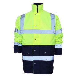Dwukolorowa Kurtka Unisex HiVis 2 Band. Niebieskie kurtki męskie YOKO, xl, bez wzorów, sportowe, bez kaptura. Za 279.99 zł.
