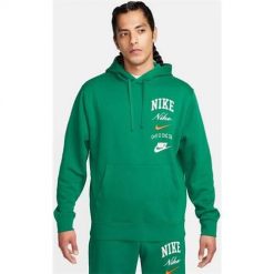 Bluza sportowa męska Nike Club Bb Po. Zielone bluzy sportowe męskie Nike, m, bez wzorów, z kapturem. Za 519.00 zł.