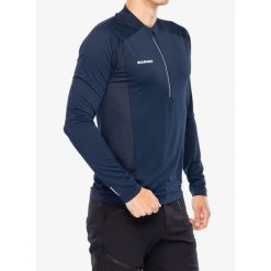 Bluza męska Mammut Aenergy FL Half Zip Longsleeve. Niebieskie bluzy męskie Mammut, na zimę, m, bez wzorów, sportowe, bez ramiączek, bez kaptura. Za 393.30 zł.