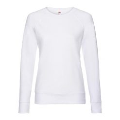 Lekki Sweter Raglanowy Dla Kobiet. Białe swetry nierozpinane damskie fruit of the loom, xl, bez wzorów, bez kołnierzyka, bez ramiączek. Za 55.99 zł.