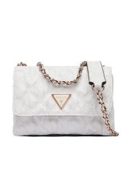 Guess Torebka Giully II Mini HWKG96 73740 Biały. Białe listonoszki damskie Guess, z aplikacjami, ze skóry, bez dodatków. Za 549.99 zł.