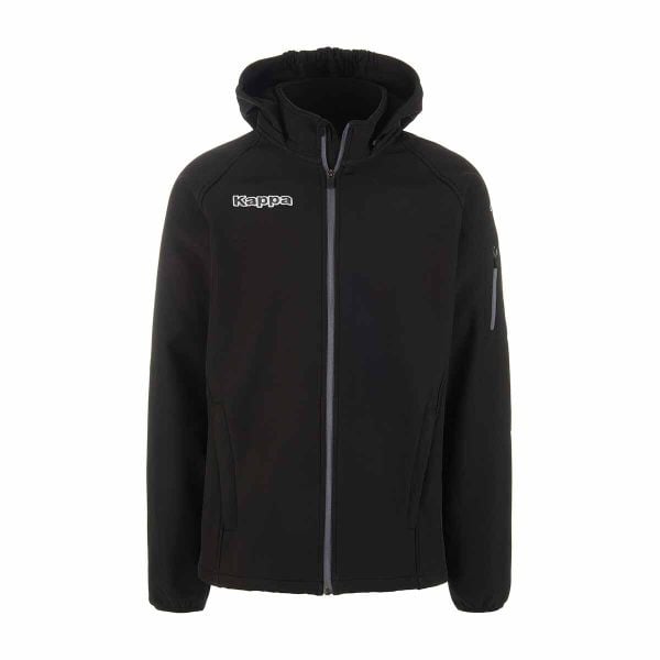 Kurtka softshell Kappa Valas. Czarne kurtki męskie Kappa, xl, bez wzorów, z materiału, bez kaptura, na fitness i siłownię. Za 360.50 zł.