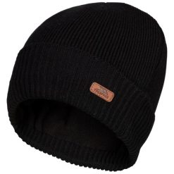 Trespass Chuck – wodoodporna czapka unisex L/XL, czarna. Czarne czapki damskie Trespass, z aplikacjami, z dzianiny. Za 84.60 zł.