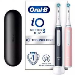Braun Oral-B szczoteczka elektryczna iO 3 zestaw DUO BLACK&PINK. Czarne szczoteczki elektryczne BRAUN. Za 942.99 zł.