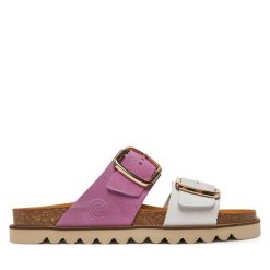 Klapki Dr. Brinkmann. Fioletowe klapki damskie Dr. Brinkmann, bez wzorów, bez obcasa, bez zapięcia. Za 379.99 zł.