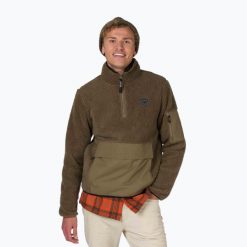 Bluza męska Rossignol Fleece Anorak. Brązowe bluzy męskie Rossignol, l, bez wzorów, bez ramiączek, bez kaptura. Za 429.99 zł.