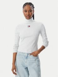 Tommy Jeans Bluzka DW0DW23251 Szary Slim Fit. Szare bluzki damskie Tommy Jeans, xs, bez wzorów, z bawełny, bez kołnierzyka, bez ramiączek. Za 203.99 zł.