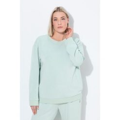 Damskie Sweter do yogi pudełkowy wycięcie stójka długi rękaw. Szare swetry nierozpinane damskie Ulla Popken, plus size, bez wzorów, z elastanu, sportowe, bez kołnierzyka, plus size, bez ramiączek. W wyprzedaży za 206.99 zł.