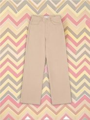 Jeansy wide leg - beżowy. Brązowe jeansy damskie Sinsay, bez wzorów, z bawełny, z podwyższonym stanem, długie. Za 39.99 zł.
