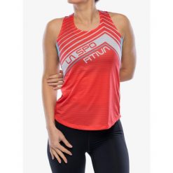 Koszulka do biegania damska La Sportiva Slipstream Tank. Czerwone bluzki damskie La Sportiva, bez wzorów, bez kołnierzyka, bez ramiączek. Za 214.99 zł.