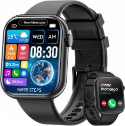 Smartwatch POOUNUR Smartwatch Y6 czarny. Czarne zegarki smartwatch NoName, bez wzorów. Za 45.00 zł.