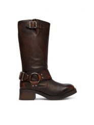 Steve Madden Oficerki Bonetta 11005590 Brązowy. Brązowe kozaki damskie Steve Madden, bez wzorów, ze skóry, bez obcasa, na płaskiej podeszwie, bez zapięcia. Za 949.99 zł.