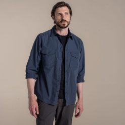 Koszula z długim rękawem Craghoppers Kiwi II. Niebieskie koszule męskie Craghoppers, m, bez wzorów, casualowe, bez kołnierzyka, bez ramiączek. Za 240.35 zł.