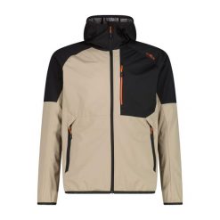 Kurtka softshell z kapturem CMP Ultralight. Brązowe kurtki sportowe męskie CMP, m, bez wzorów, z materiału, z kapturem, trekkingowe. Za 430.10 zł.