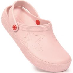 Klapki damskie chodaki różowe Big Star II275008. Czerwone klapki damskie BIG STAR, bez wzorów, z materiału, retro, bez obcasa, bez zapięcia. Za 69.99 zł.