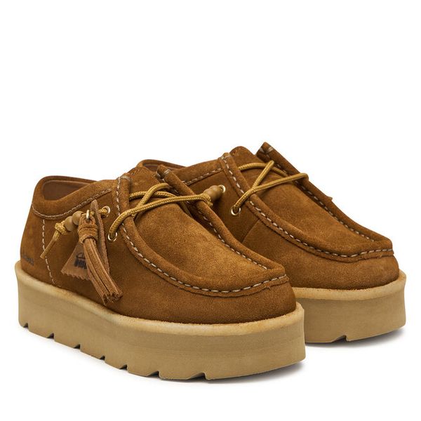 Śniegowce Clarks. Brązowe śniegowce damskie Clarks, bez zapięcia. Za 479.99 zł.