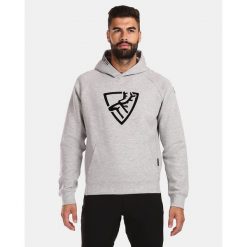 Męska bluza z kapturem Kilpi FJELA-M bawełniana. Szare bluzy męskie Kilpi, m, bez wzorów, z bawełny, z kapturem. Za 256.81 zł.