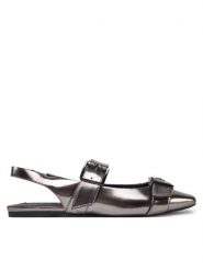 KARL LAGERFELD Baleriny Konnie KL40186A Srebrny. Szare balerinki damskie KARL LAGERFELD, bez wzorów, ze skóry, bez obcasa, bez zapięcia. Za 429.99 zł.