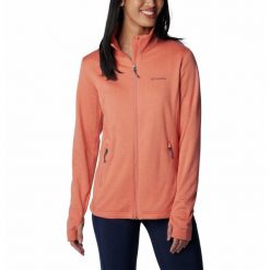 Bluza Turystyczna Rozpinana Damska Columbia Park View Grid Fleece Full Zip. Brązowe bluzy damskie Columbia, m, bez wzorów, sportowe, bez ramiączek, bez kaptura. Za 270.99 zł.