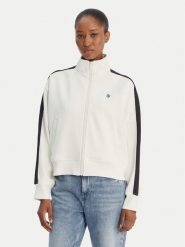 Guess Jeans Bluza W6GQZ3 KB212 Biały Relaxed Fit. Białe bluzy damskie Guess Jeans, xl, z aplikacjami, z jeansu, bez ramiączek, bez kaptura. Za 389.99 zł.