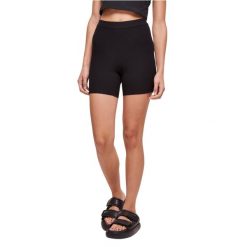 Damskie Szorty z dzianiny Urban Classics Rib. Czarne szorty damskie Urban Classics, bez wzorów, z dzianiny. Za 183.50 zł.