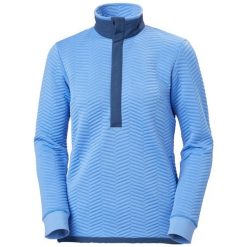 Sweter damski Helly Hansen Lillo snap. Niebieskie swetry nierozpinane damskie Helly Hansen, na zimę, bez wzorów, bez kołnierzyka, bez ramiączek. W wyprzedaży za 329.50 zł.