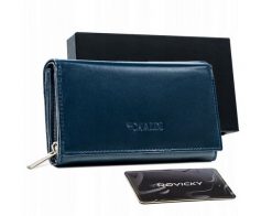 Portfel damski granatowy Cavaldi RD-21-GCL-0801 NAVY. Niebieskie portfele damskie 4U Cavaldi. Za 65.99 zł.