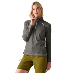 Bluza Polarowa Damska Montes Suwak Do Połowy. Szare bluzy damskie Regatta, xl, bez wzorów, z materiału, klasyczne, bez ramiączek, bez kaptura. Za 94.99 zł.