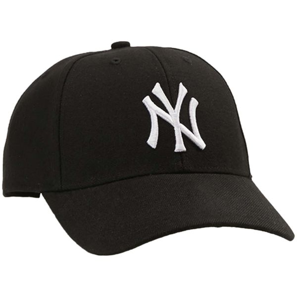 Czapka z daszkiem dla dorosłych 47 Brand New York Yankees MVP Cap. Czarne czapki damskie 47 Brand, bez wzorów, z wełny, sportowe. Za 89.99 zł.