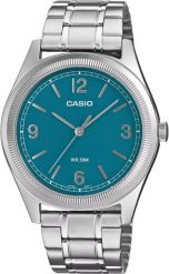 Zegarek Casio Męski Timeless Classic Turquoise Dial (MTP-B210D-2A1VDF). Zegarki męskie Casio, bez wzorów. Za 333.99 zł.
