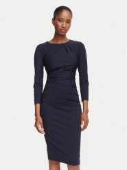 Rinascimento Sukienka koktajlowa CFC0130327003 Granatowy Slim Fit. Niebieskie sukienki damskie Rinascimento, xs, bez wzorów, z syntetyku, wizytowe, bez kołnierzyka, bez ramiączek. Za 529.99 zł.