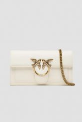 PINKO Biała kopertówka damska Love One Wallet C Vitello. Białe torebki do ręki damskie Pinko, bez wzorów, ze skóry, bez dodatków. W wyprzedaży za 899.99 zł.