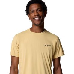 Koszulka sportowa męska Columbia Zero Rules. Żółte koszulki sportowe męskie Columbia, m, bez wzorów, z poliesteru, bez ramiączek. W wyprzedaży za 141.20 zł.