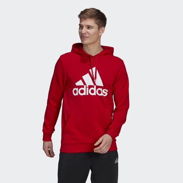 Bluza z kapturem adidas Essentials Big Logo. Białe bluzy męskie Adidas, na jesień, s, bez wzorów, eleganckie, bez ramiączek, z kapturem. Za 200.00 zł.