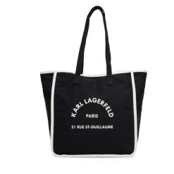 Torebka KARL LAGERFELD. Czarne shopperki damskie KARL LAGERFELD, bez wzorów, bez dodatków. Za 269.99 zł.
