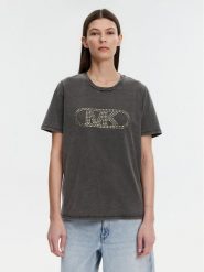 MICHAEL Michael Kors T-Shirt MS551SC36A Szary Regular Fit. Szare t-shirty damskie MICHAEL Michael Kors, s, bez wzorów, z bawełny, bez kołnierzyka, bez ramiączek. Za 279.99 zł.