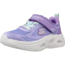 Buty SKECHERS SOLA GLOW 2.0 Fioletowy. Fioletowe obuwie trekkingowe damskie Skechers, z tkaniny, bez zapięcia. Za 155.99 zł.